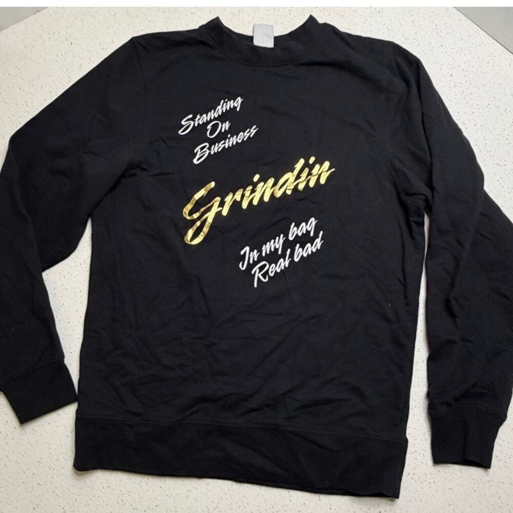 Make Market black long-sleeve crewneck sweatshirt Size Small